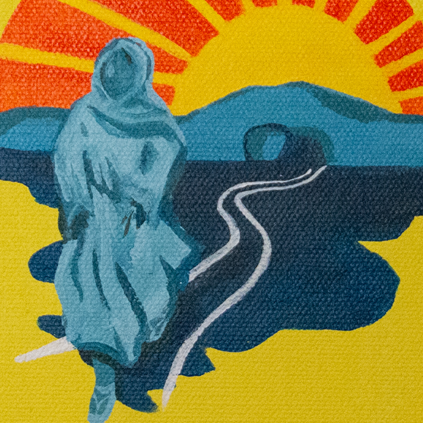 "he's not here" original painting