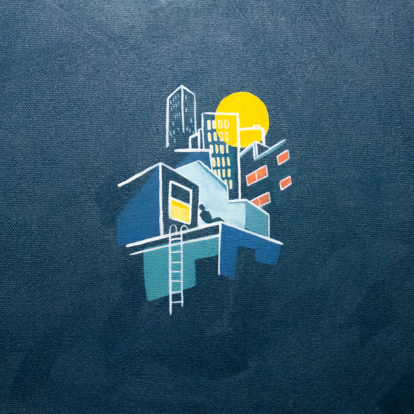 "home/rooftop" original painting