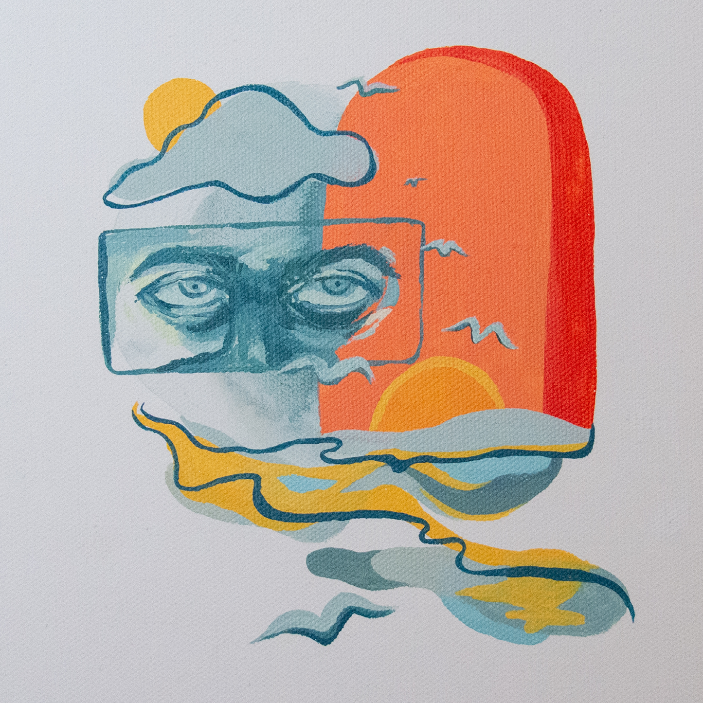 "seeing everything so clear" original painting