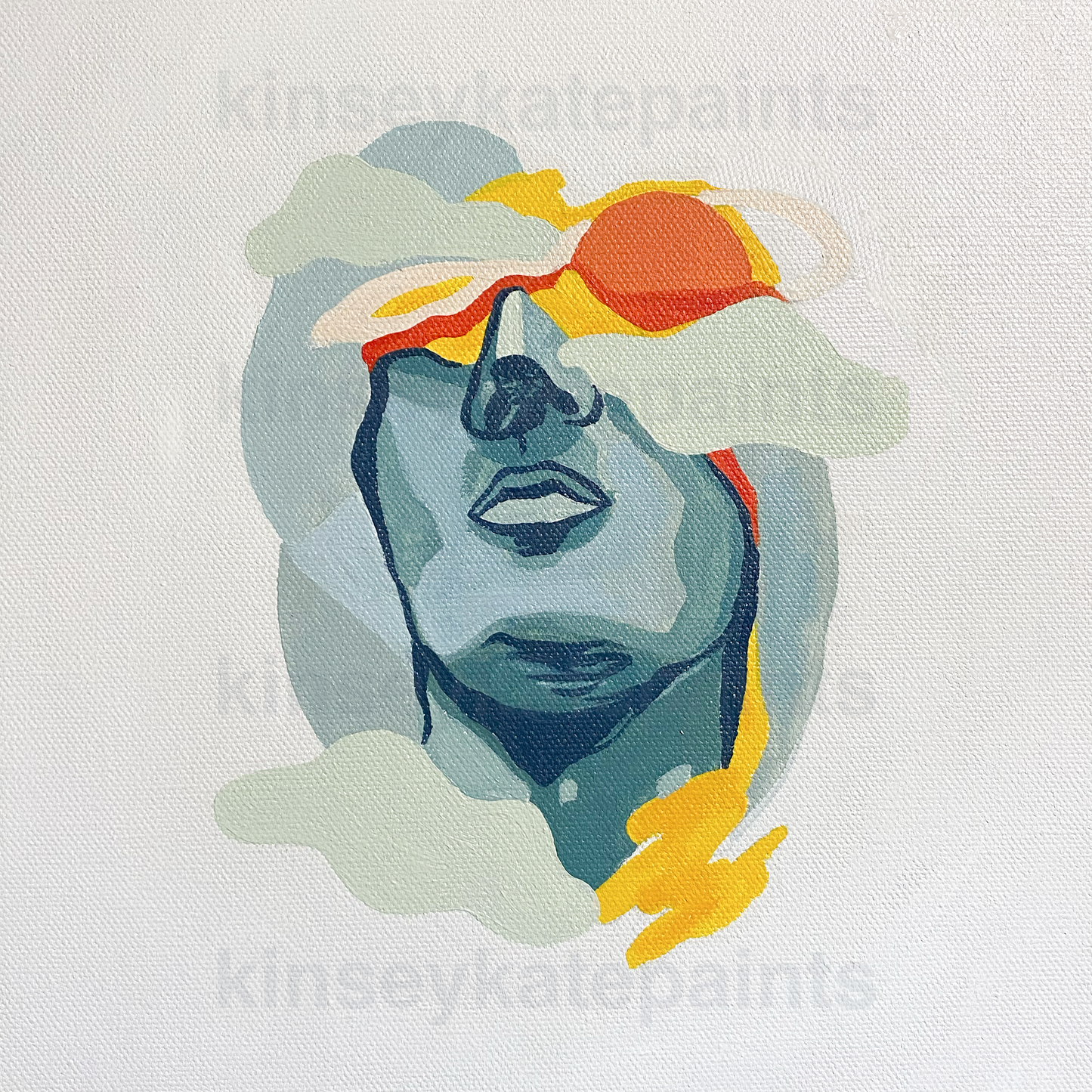 "waking up" print